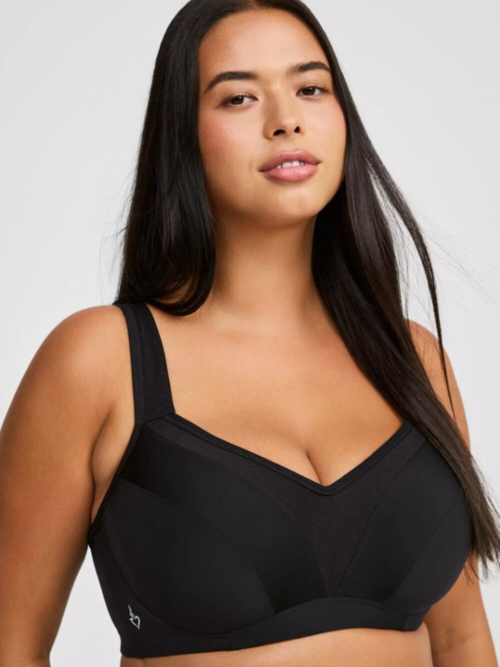 NWT! Torrid Mid Impact Underwire Sports Bra Black Size 38DDD